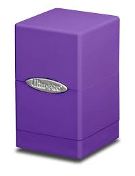 Satin Tower Deck Box Purple