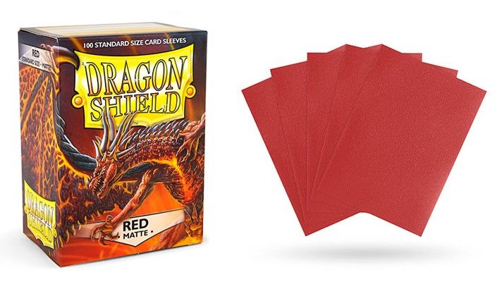 Sleeves Dragon Shield (100) - Red Matte