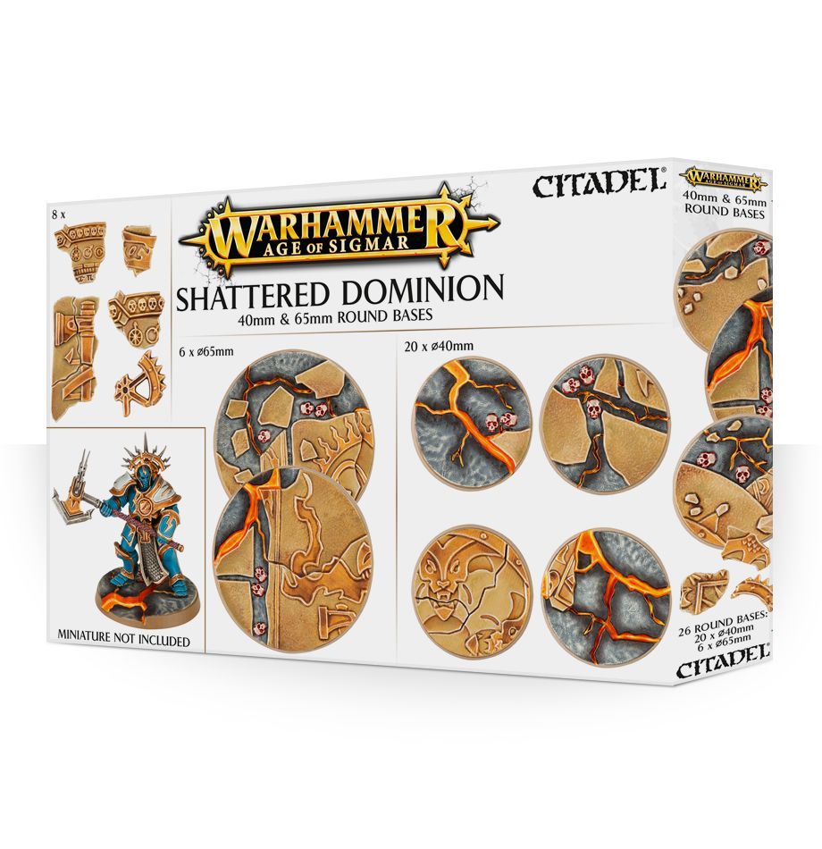 Warhammer Shattered Dominion 40mm & 65mm Round Bases