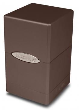 Satin Tower Deck Box Metallic Dark Chocolate