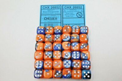 Boite de 36d6 Gemini Blue-Orange w/white