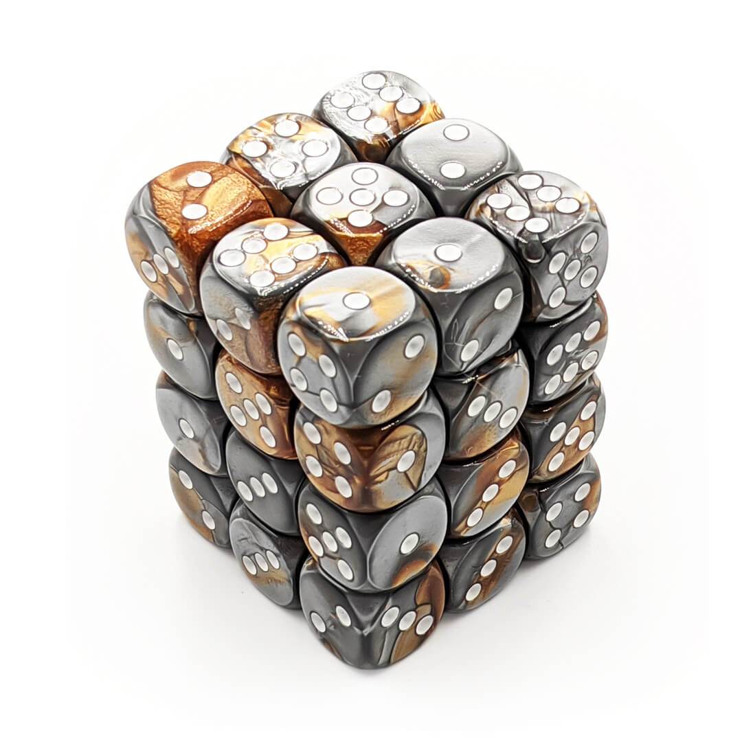 Boite de 36d6 Gemini Copper-Steel w/white