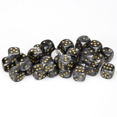 Boite de 36d6 Lustrous Black w/gold