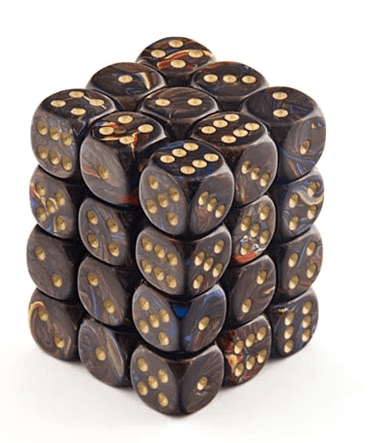 Boite de 36d6 Scarab Blue Blood w/gold