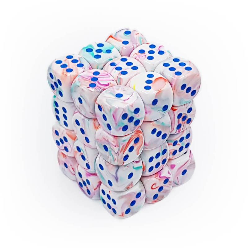 Boite de 36d6 Festive Pop Art w/blue