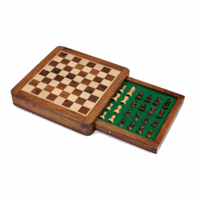 Coffret d'échecs magnétique Bois Massif 30cm