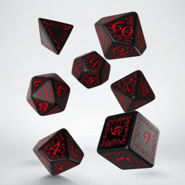 Set de Dés Elvish Black & Red