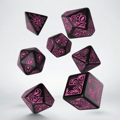 Set de Dés CoC 7th Edition Black & Magenta